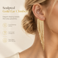 📢📢50% OFF !! ⏰Gold Long Tassel Dangle Earrings Statement Irregular Beveled Drop Earrings for Women 1 Pair