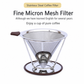📢📢50% OFF !! ⏰Reusable 304 Stainless Steel Double Layer Pour Over Coffee Filter Cone Drip Coffee Maker Funnel for 1 to 4 Cups
