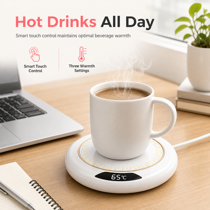 📢📢40% OFF !! ⏰Electric Coffee Mug Warmer with 3-Temp Settings