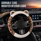 📢📢40%  OFF !! ⏰Cute Cat Ears Fluffy Plush Car Steering Wheel Cover Warm Winter Soft Furry Steering Wheel Protector Non Slip Universal Fit